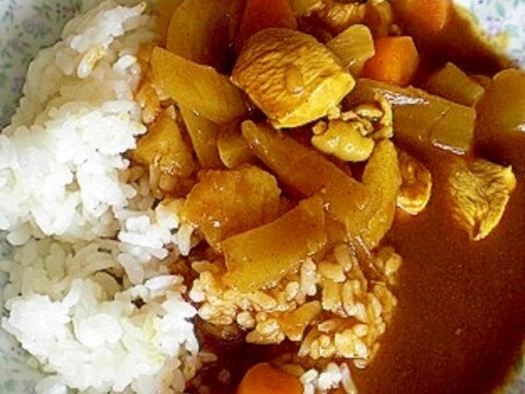 炭酸水で柔らか！　「鶏ムネ肉のカレー」　　　♪♪